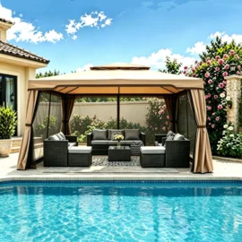Wholesale Custom 10×10 Patio Gazebo | Heavy Duty Commercial Outdoor Canopy