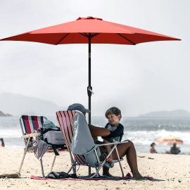 Wholesale/OEM Outdoor Patio Umbrella-6 /8 Ribs with Tilt/ Crank Garden Parasol with Crank for Home /Commercial Use